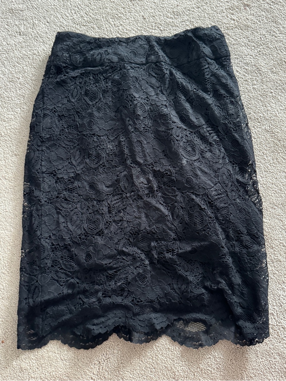Banana Republic Black Lace Pencil Skirt